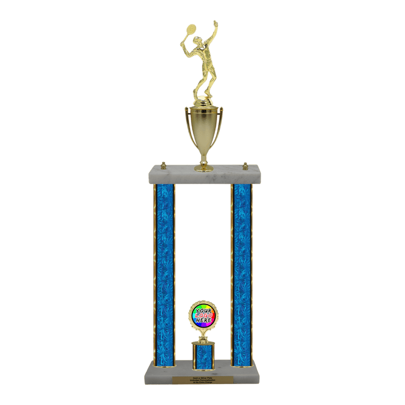 Custom Tennis 2 Post Trophy - Series 3614/2C17B - Anderson Trophy Co.