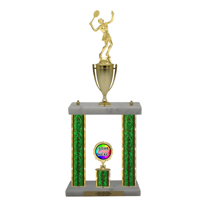 Custom Tennis 2 Post Trophy - Series 3614/2C17B - Anderson Trophy Co.