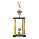 Custom Tennis 2 Post Trophy - Series 3614/2C17B - Anderson Trophy Co.