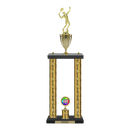 Custom Tennis 2 Post Trophy - Series 3614/2C17B - Anderson Trophy Co.