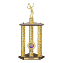 Custom Tennis 3 Post Trophy - Series 3614 - Anderson Trophy Co.