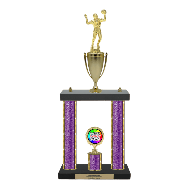 Custom Volleyball 2 Post Trophy - Series 3518/2C17B - Anderson Trophy Co.