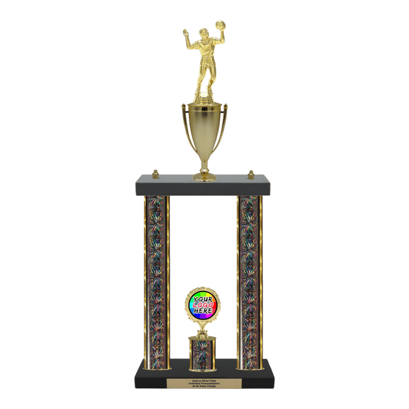 Custom Volleyball 2 Post Trophy - Series 3518/2C17B - Anderson Trophy Co.