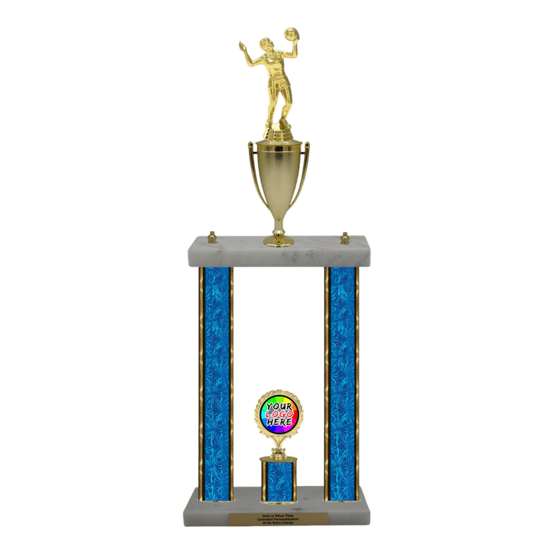 Custom Volleyball 2 Post Trophy - Series 3518/2C17B - Anderson Trophy Co.