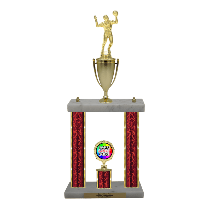 Custom Volleyball 2 Post Trophy - Series 3518/2C17B - Anderson Trophy Co.