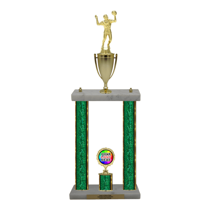 Custom Volleyball 2 Post Trophy - Series 3518/2C17B - Anderson Trophy Co.