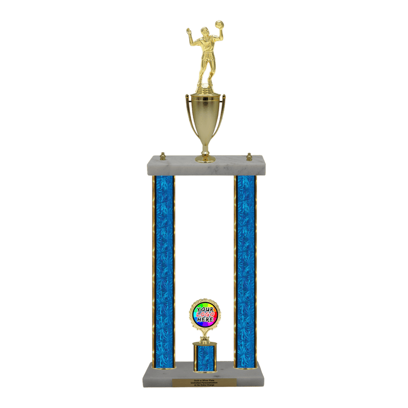 Custom Volleyball 2 Post Trophy - Series 3518/2C17B - Anderson Trophy Co.