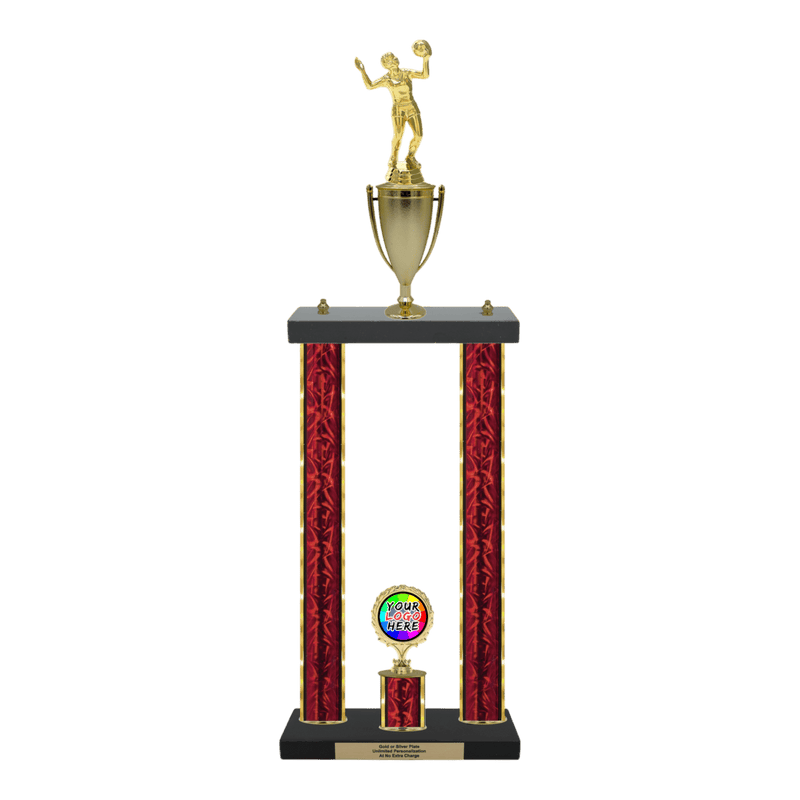 Custom Volleyball 2 Post Trophy - Series 3518/2C17B - Anderson Trophy Co.