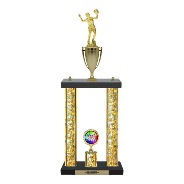 Custom Volleyball 2 Post Trophy - Series 3518/2C17B - Anderson Trophy Co.