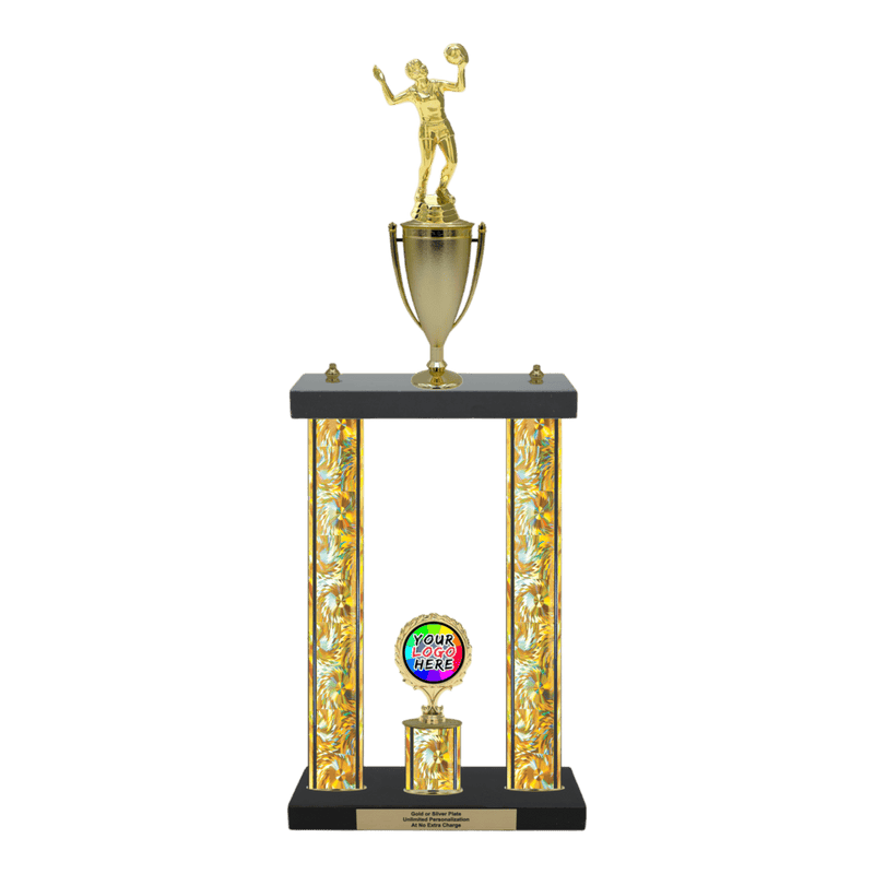 Custom Volleyball 2 Post Trophy - Series 3518/2C17B - Anderson Trophy Co.