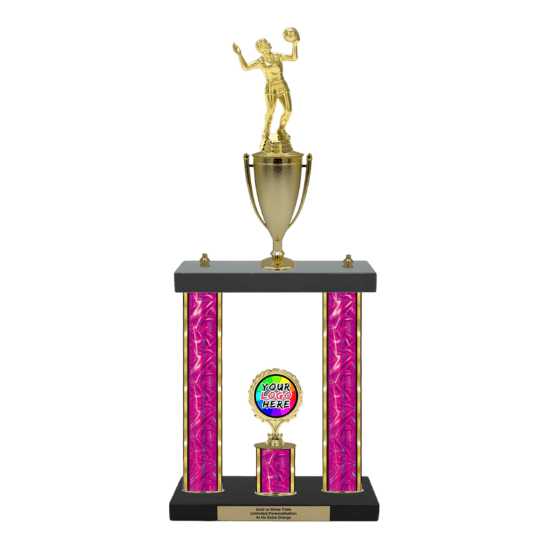 Custom Volleyball 2 Post Trophy - Series 3518/2C17B - Anderson Trophy Co.