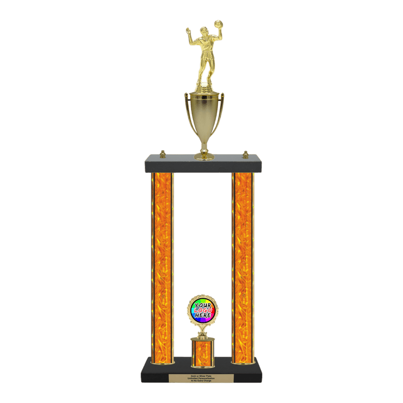 Custom Volleyball 2 Post Trophy - Series 3518/2C17B - Anderson Trophy Co.