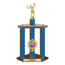 Custom Volleyball 3 Post Trophy - Series 3518 - Anderson Trophy Co.