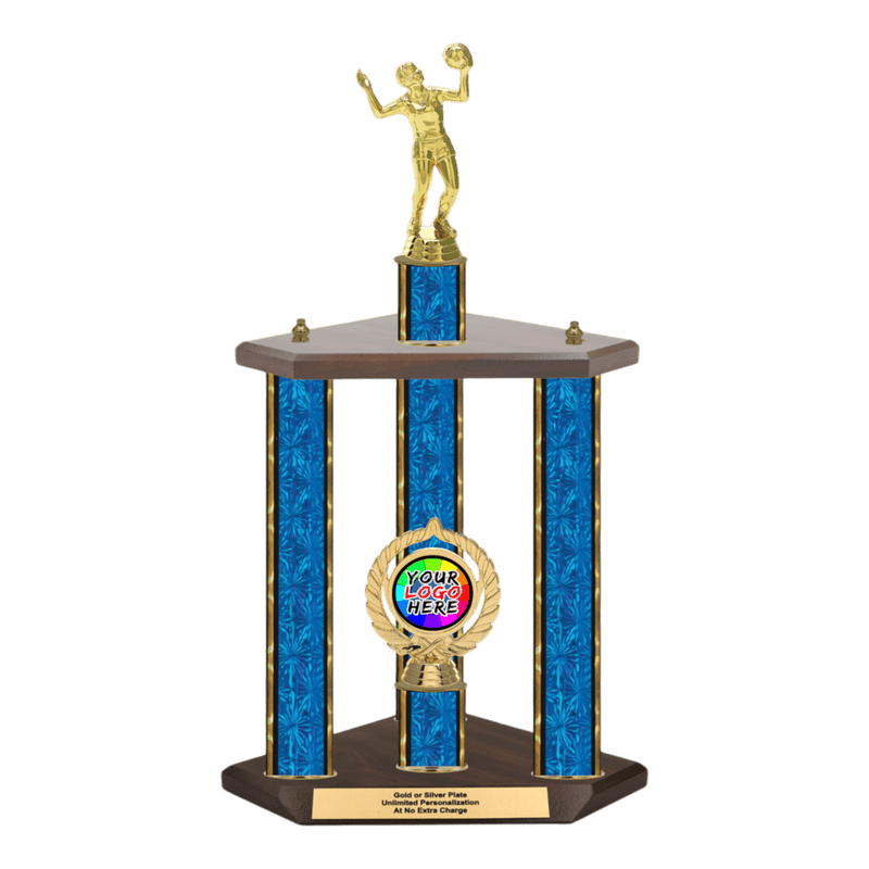 Custom Volleyball 3 Post Trophy - Series 3518 - Anderson Trophy Co.