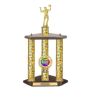 Custom Volleyball 3 Post Trophy - Series 3518 - Anderson Trophy Co.
