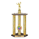 Custom Volleyball 3 Post Trophy - Series 3518 - Anderson Trophy Co.