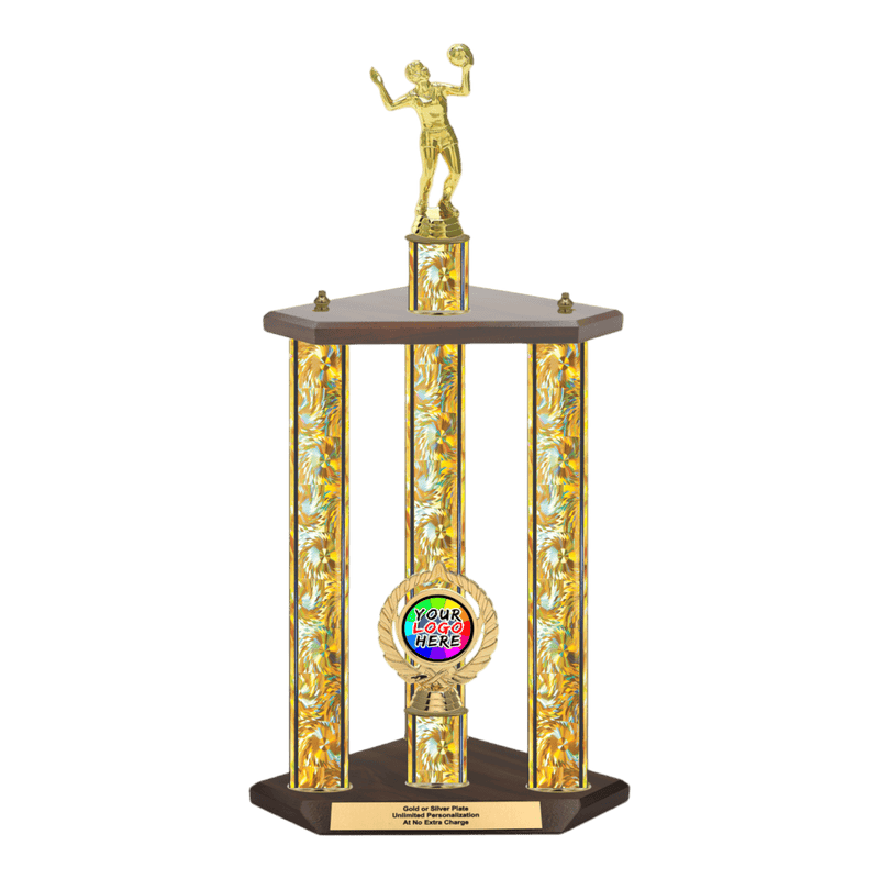 Custom Volleyball 3 Post Trophy - Series 3518 - Anderson Trophy Co.