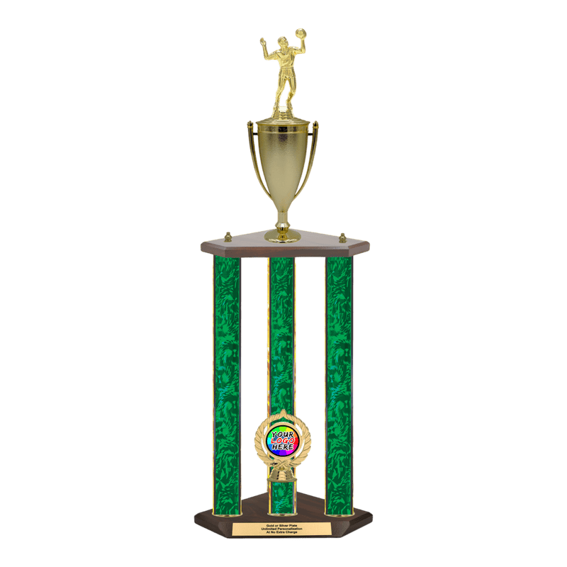 Custom Volleyball 3 Post Trophy - Series 3518/2C17C - Anderson Trophy Co.