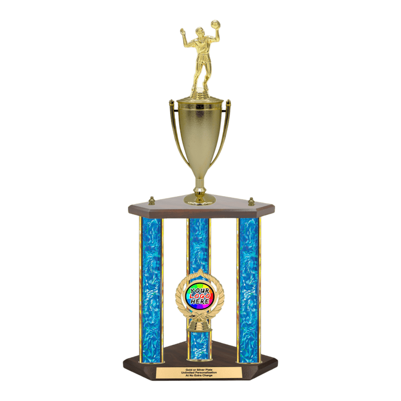 Custom Volleyball 3 Post Trophy - Series 3518/2C17C - Anderson Trophy Co.