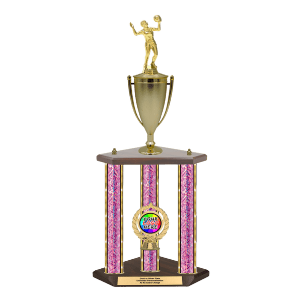 Custom Volleyball 3 Post Trophy - Series 3518/2C17C - Anderson Trophy Co.