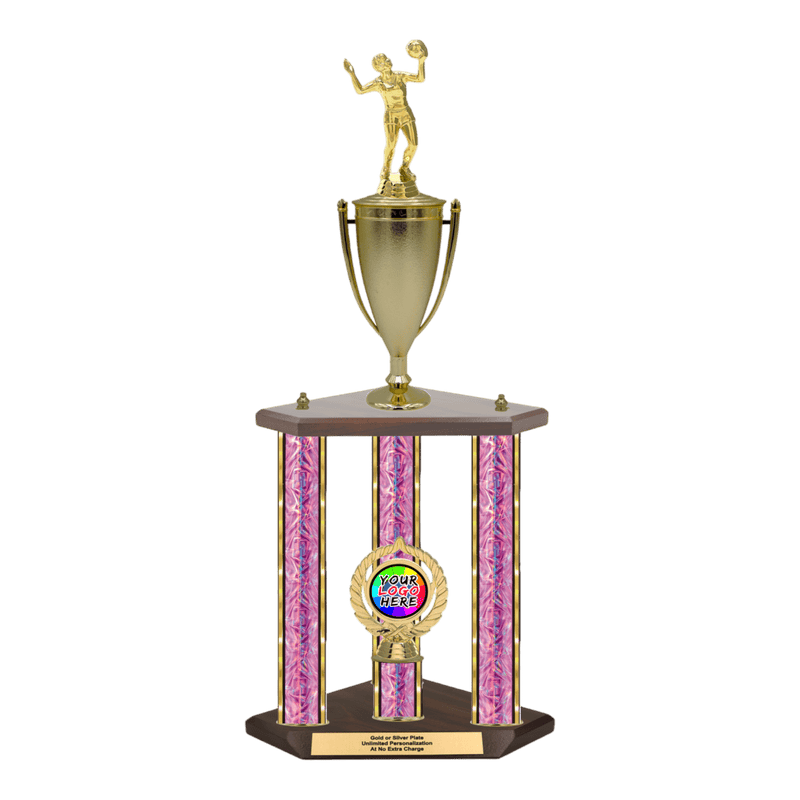 Custom Volleyball 3 Post Trophy - Series 3518/2C17C - Anderson Trophy Co.