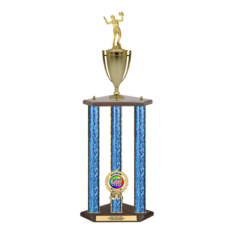 Custom Volleyball 3 Post Trophy - Series 3518/2C17C - Anderson Trophy Co.