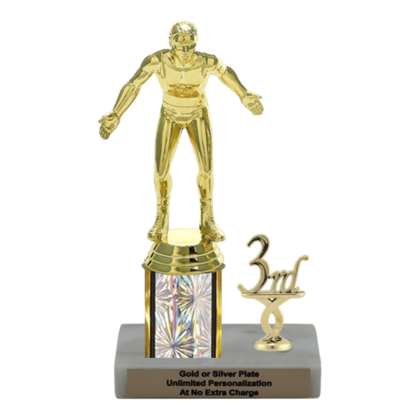 Custom Wrestling Trophy - Type L Series 3510 - Anderson Trophy Co.