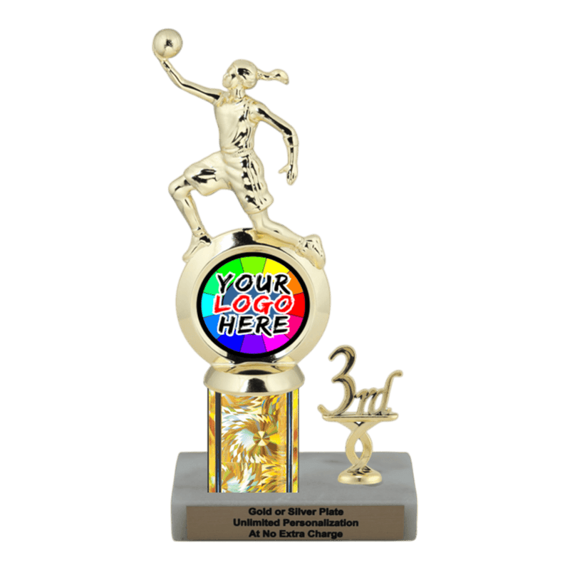 Customizable Insert Basketball Trophy - Type L Series 35705 - Anderson Trophy Co.