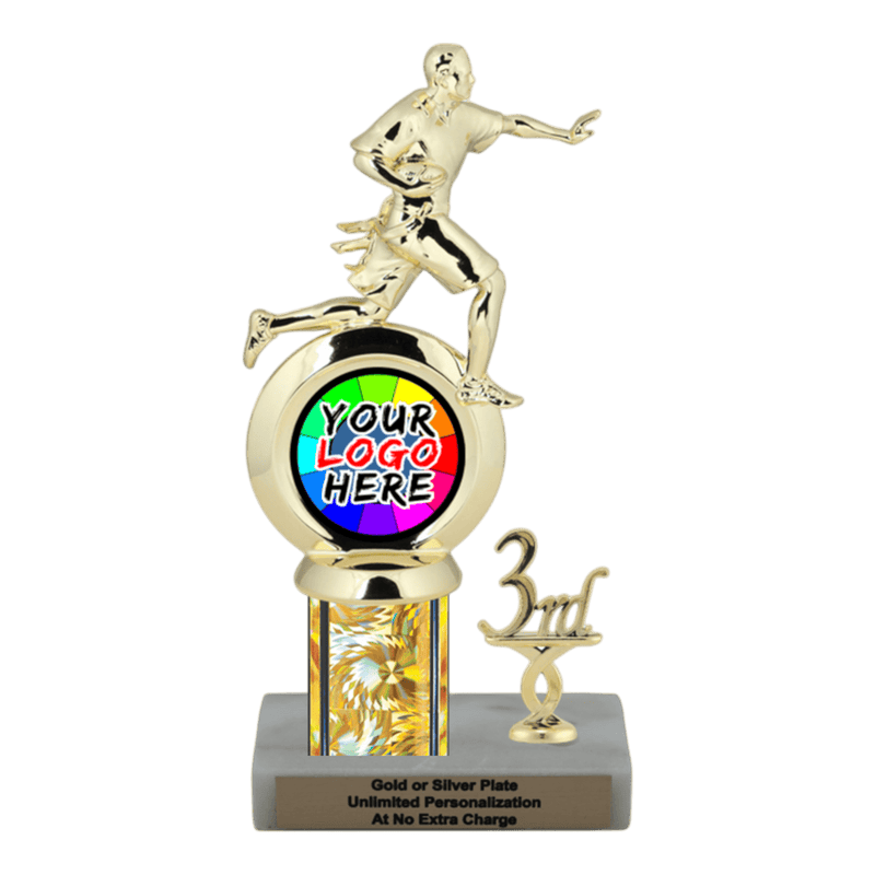 Customizable Insert Flag Football Trophy - Type L Series 35745 - Anderson Trophy Co.