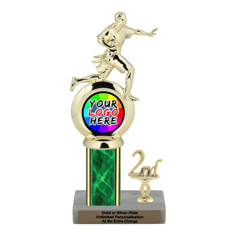 Customizable Insert Flag Football Trophy - Type L Series 35745 - Anderson Trophy Co.