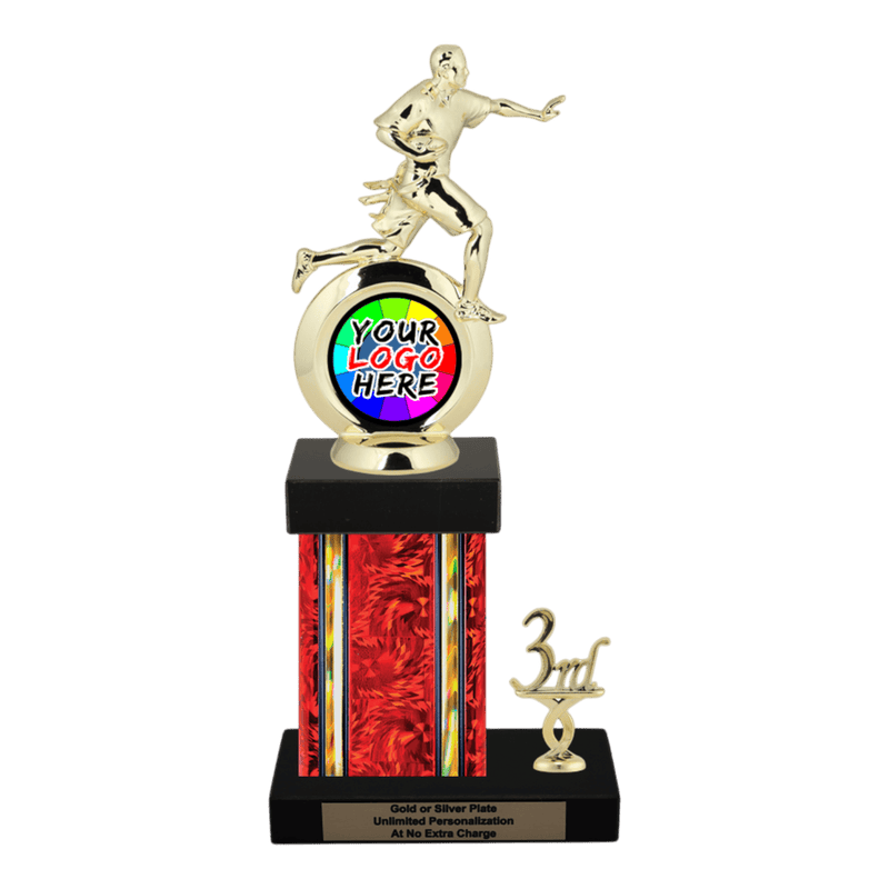 Customizable Insert Flag Football Trophy - Type N Series 35745 - Anderson Trophy Co.