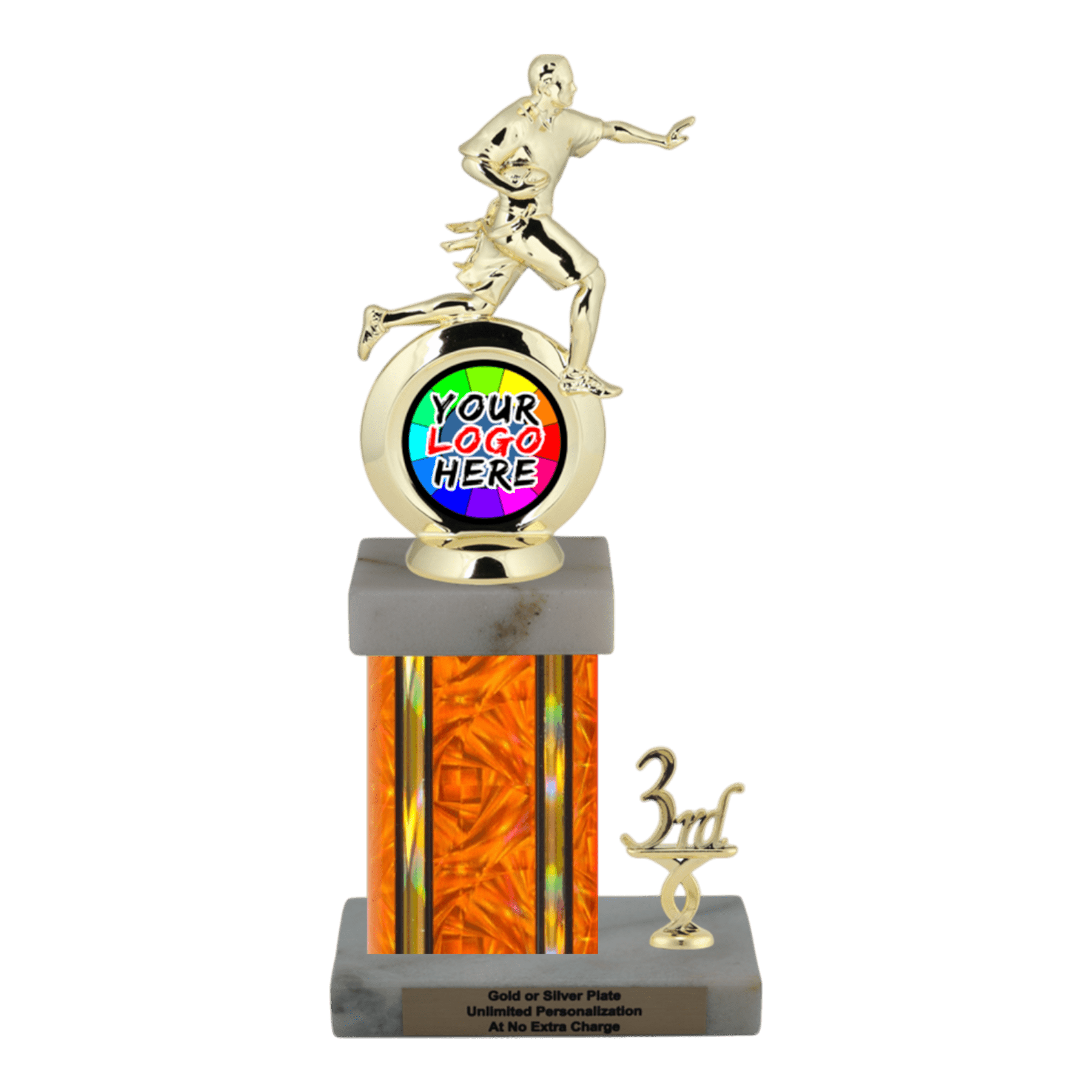 Customizable Insert Flag Football Trophy - Custom Insert Flag Football ...