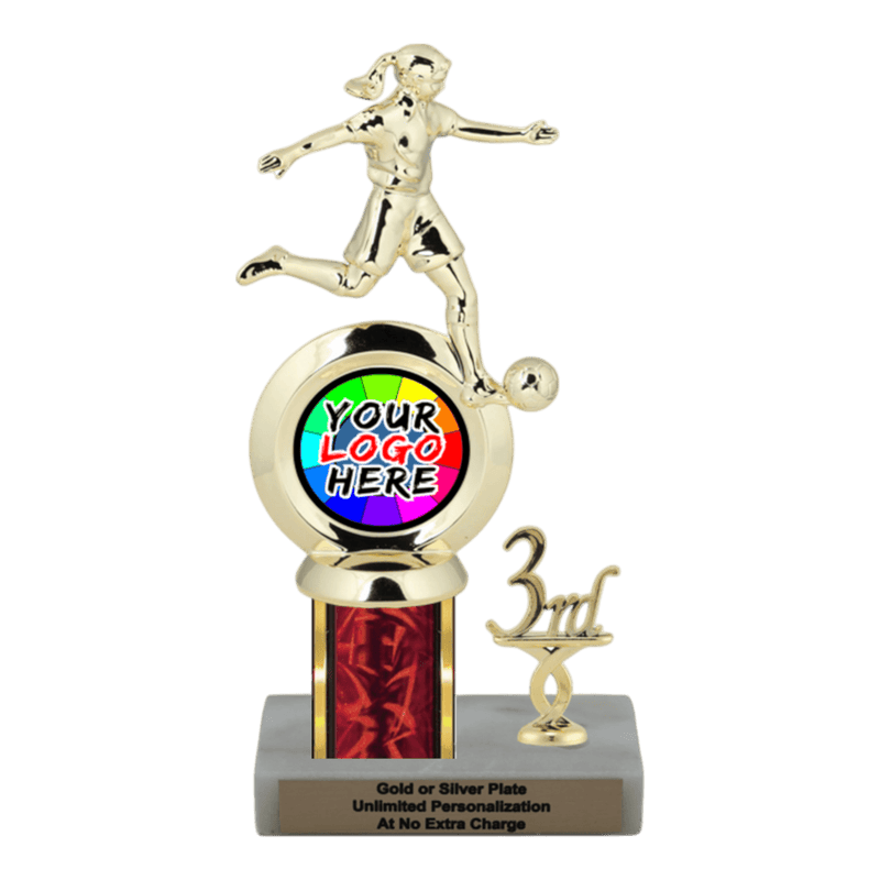 Customizable Insert Soccer Trophy - Type L Series 35715 - Anderson Trophy Co.