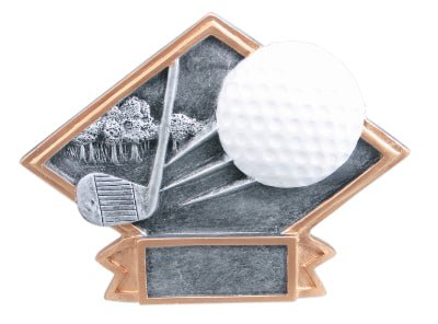 Diamond Plate Series Golf Resin Trophy - Anderson Trophy Co.