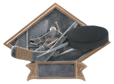 Diamond Plate Series Hockey Resin Trophy - Anderson Trophy Co.