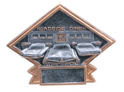 Diamond Plate Series Roadside Diner Car Show Resin Trophy - Anderson Trophy Co.