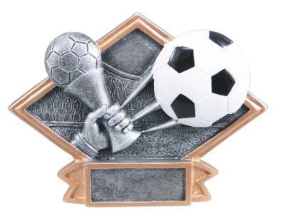 Diamond Plate Series Soccer Resin Trophy - Anderson Trophy Co.