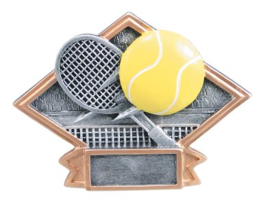 Diamond Plate Series Tennis Resin Trophy - Anderson Trophy Co.