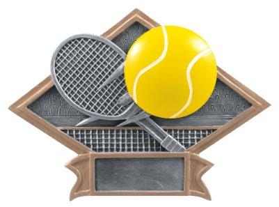 Diamond Plate Series Tennis Resin Trophy - Anderson Trophy Co.