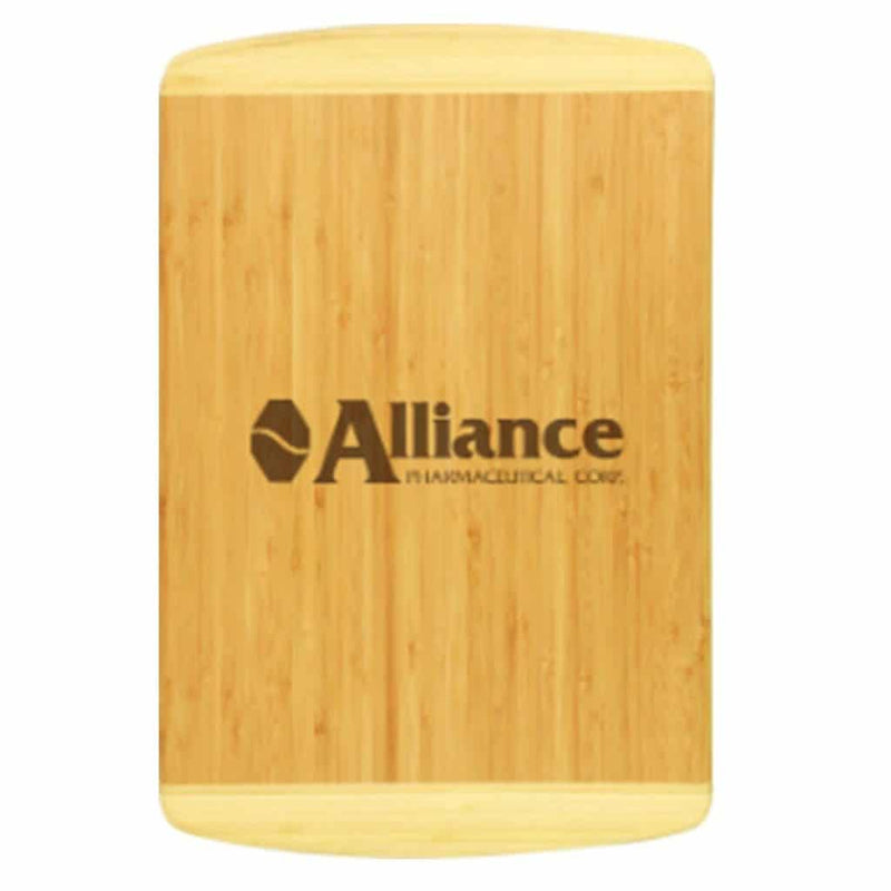 Engravable 2 - Tone Genuine Bamboo Cutting Board - Anderson Trophy Co.