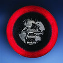 Iridescent Red Round Plate Series Glass Art Award - Anderson Trophy Co.