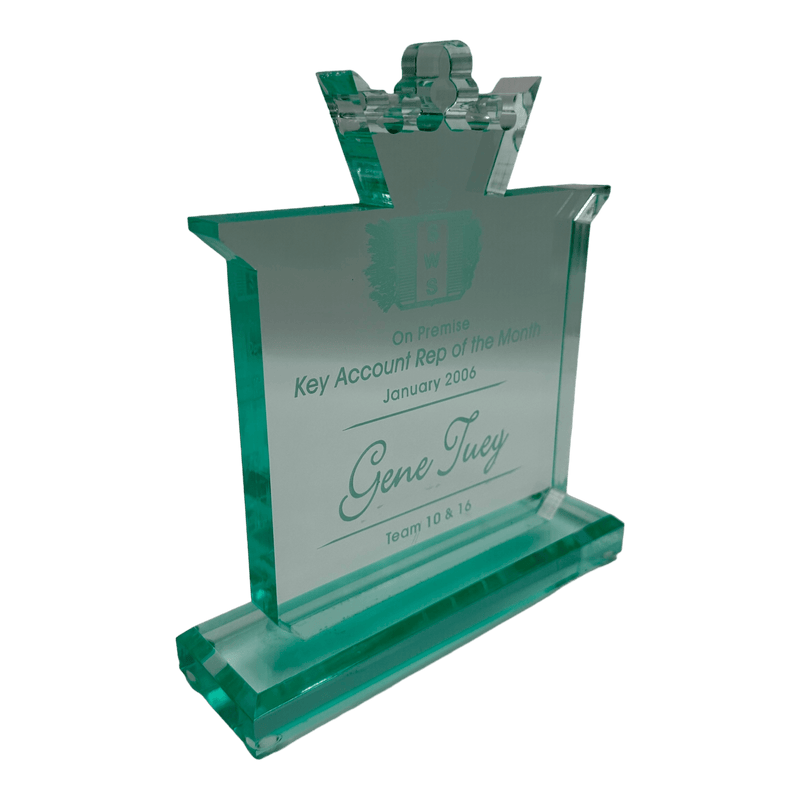 Jade King Crown Acrylic Award - Anderson Trophy Co.