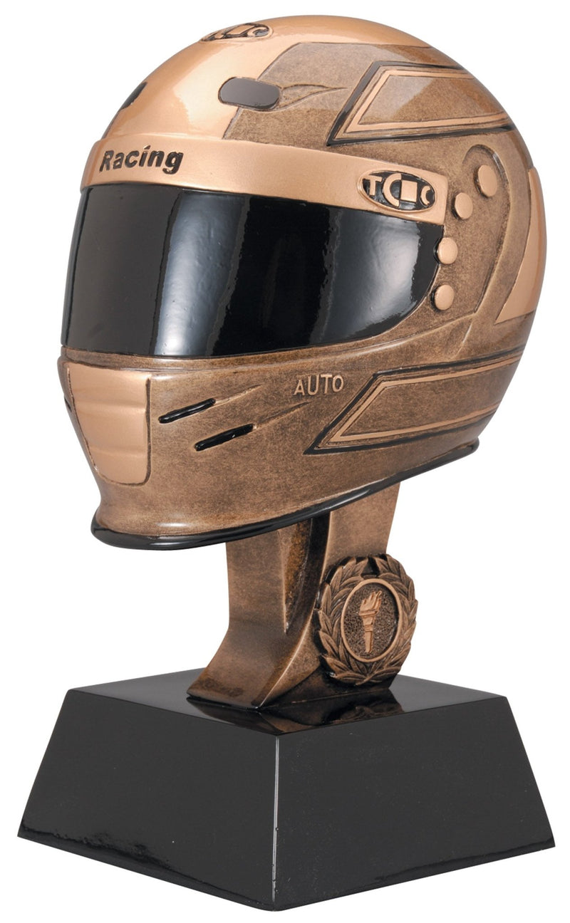 Motor Racing Series Helmet Motorsport Resin Trophy - AndersonTrophy.com