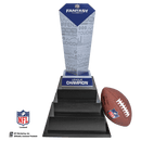 NFL Fantasy Football Trophy on 3 Tier Black Wood Base - Anderson Trophy Co.