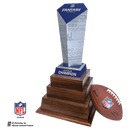 NFL Fantasy Football Trophy on 3 Tier Walnut Base - Anderson Trophy Co.
