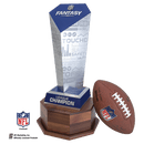NFL Fantasy Football Trophy on Walnut Hexagon Base - Anderson Trophy Co.