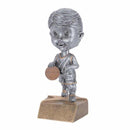 Pewter Bobble Series Basketball Resin Trophy - Anderson Trophy Co.