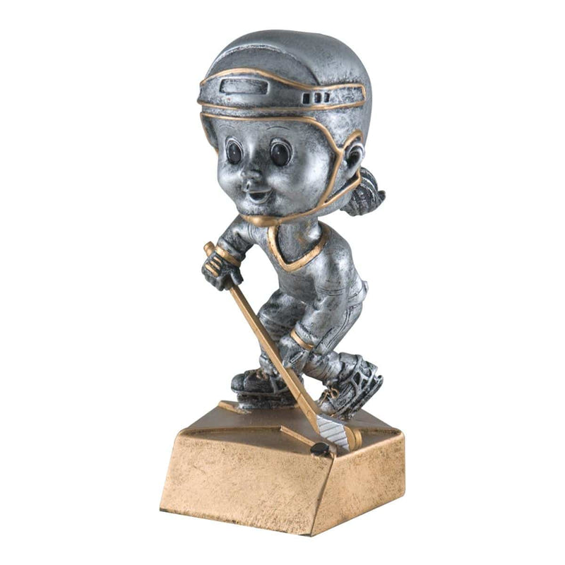 Pewter Bobble Series Hockey Resin Trophy - Anderson Trophy Co.