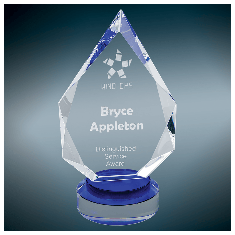 Premier Crystal Diamond Faceted Series Glass Award - AndersonTrophy.com