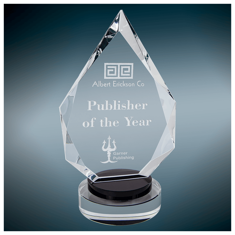 Premier Crystal Diamond Faceted Series Glass Award - AndersonTrophy.com